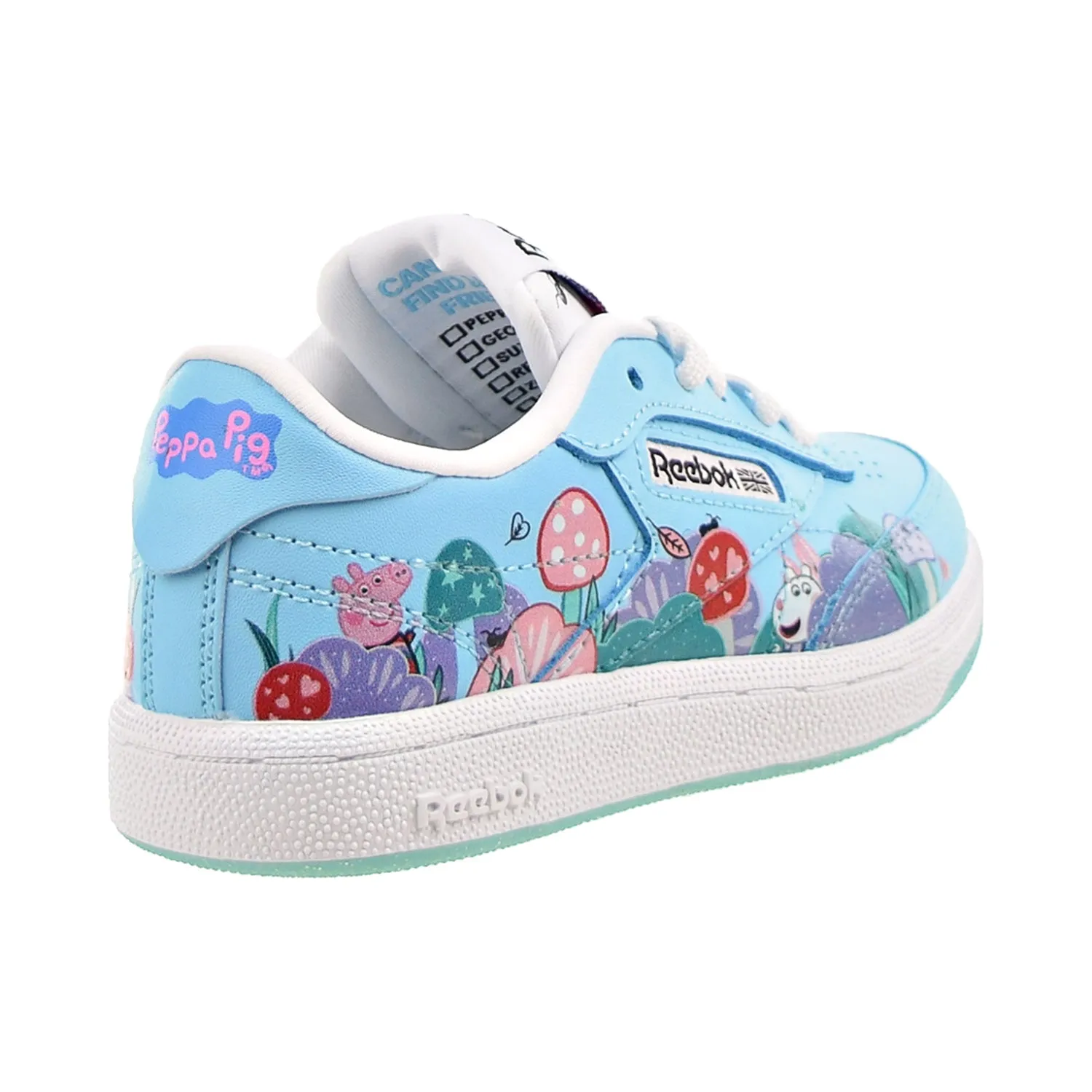 Reebok Club C "Peppa Pig" Little Kids' Shoes Digital Blue-Core Black