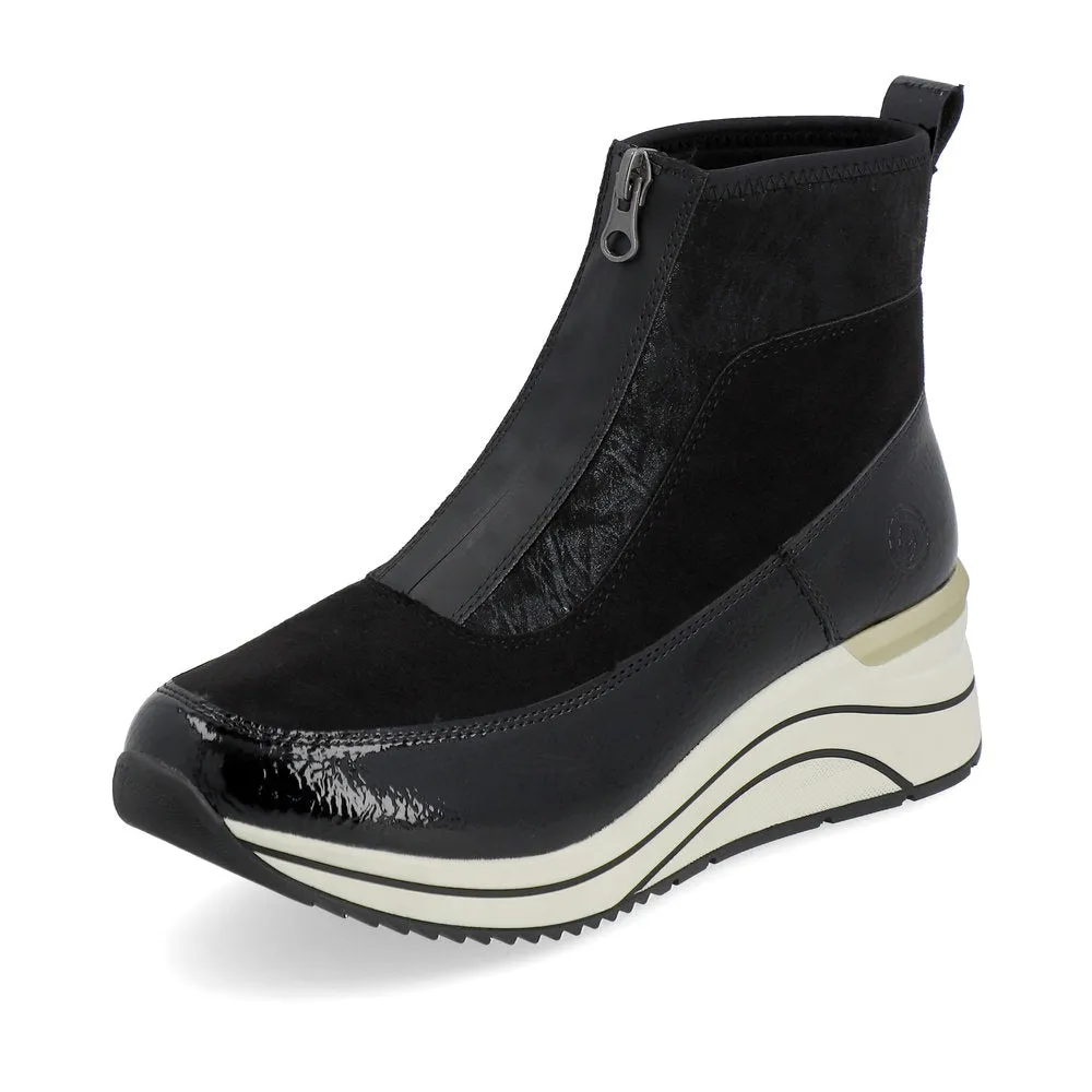 Remonte Ladies Zip Front Sporty Ankle Boot