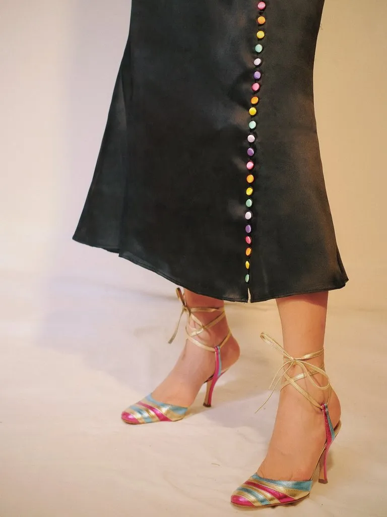 Sergio Rossi multi colour exotic sandals (Vintage)