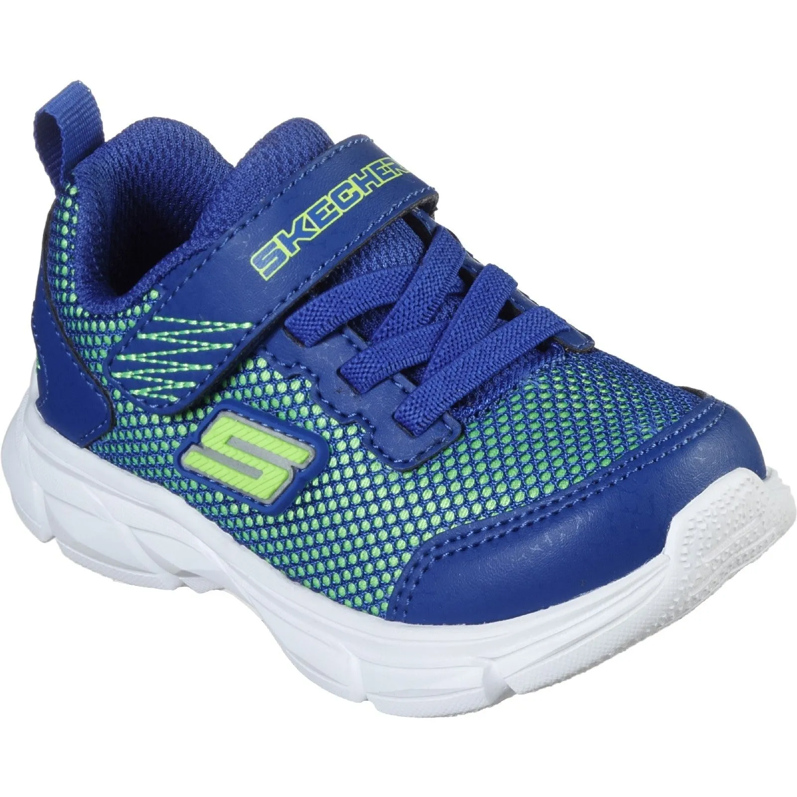 Skechers Advance-Intergrid Touch Fastening Strap Trainer with Two Layer Mesh Upper