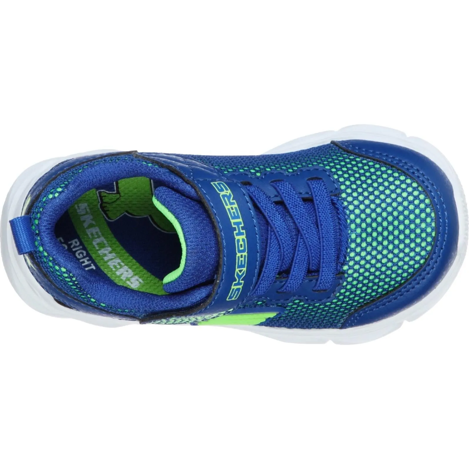 Skechers Advance-Intergrid Touch Fastening Strap Trainer with Two Layer Mesh Upper