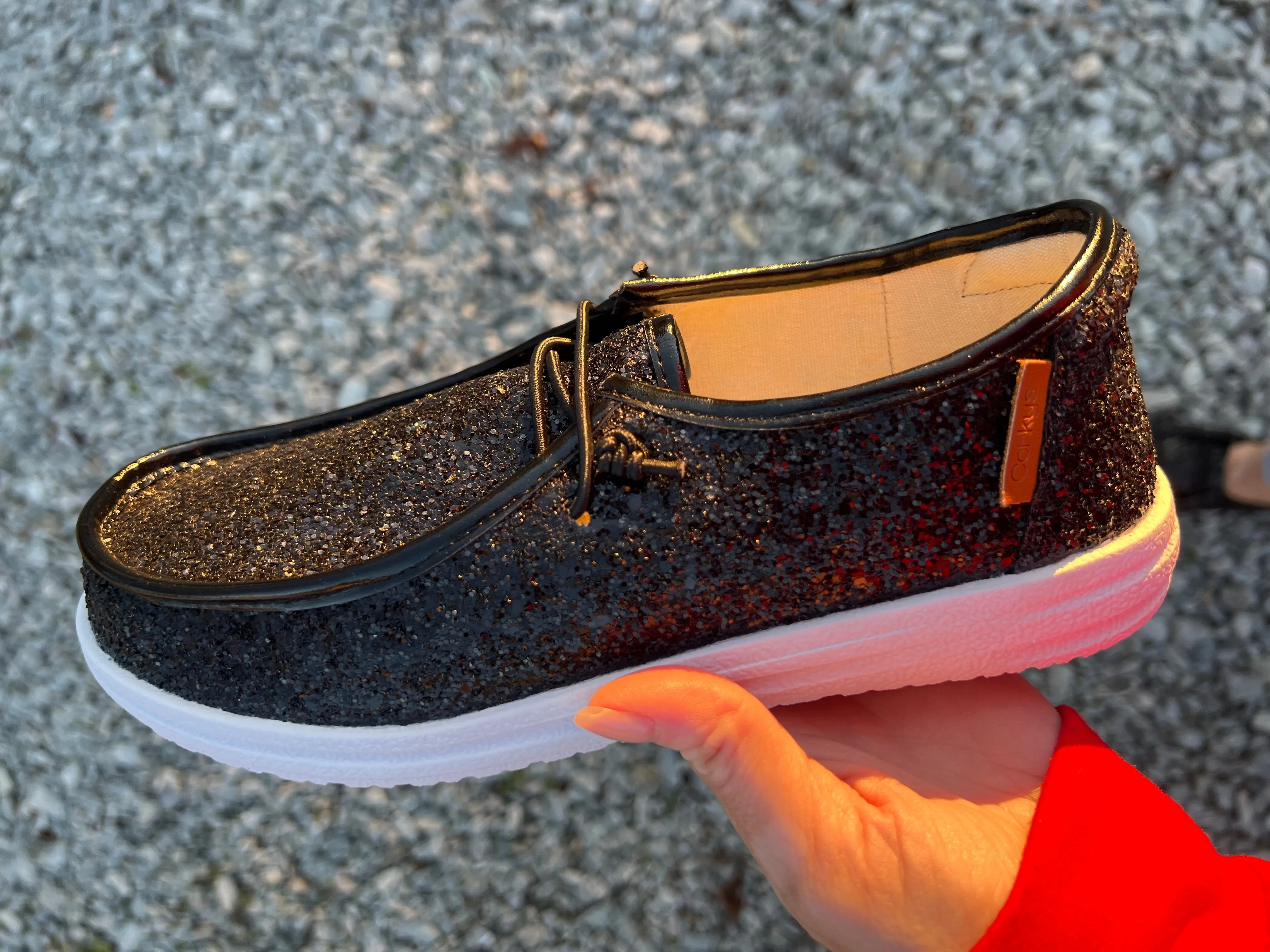 Take Me Out Glitter Sneakers (Black)