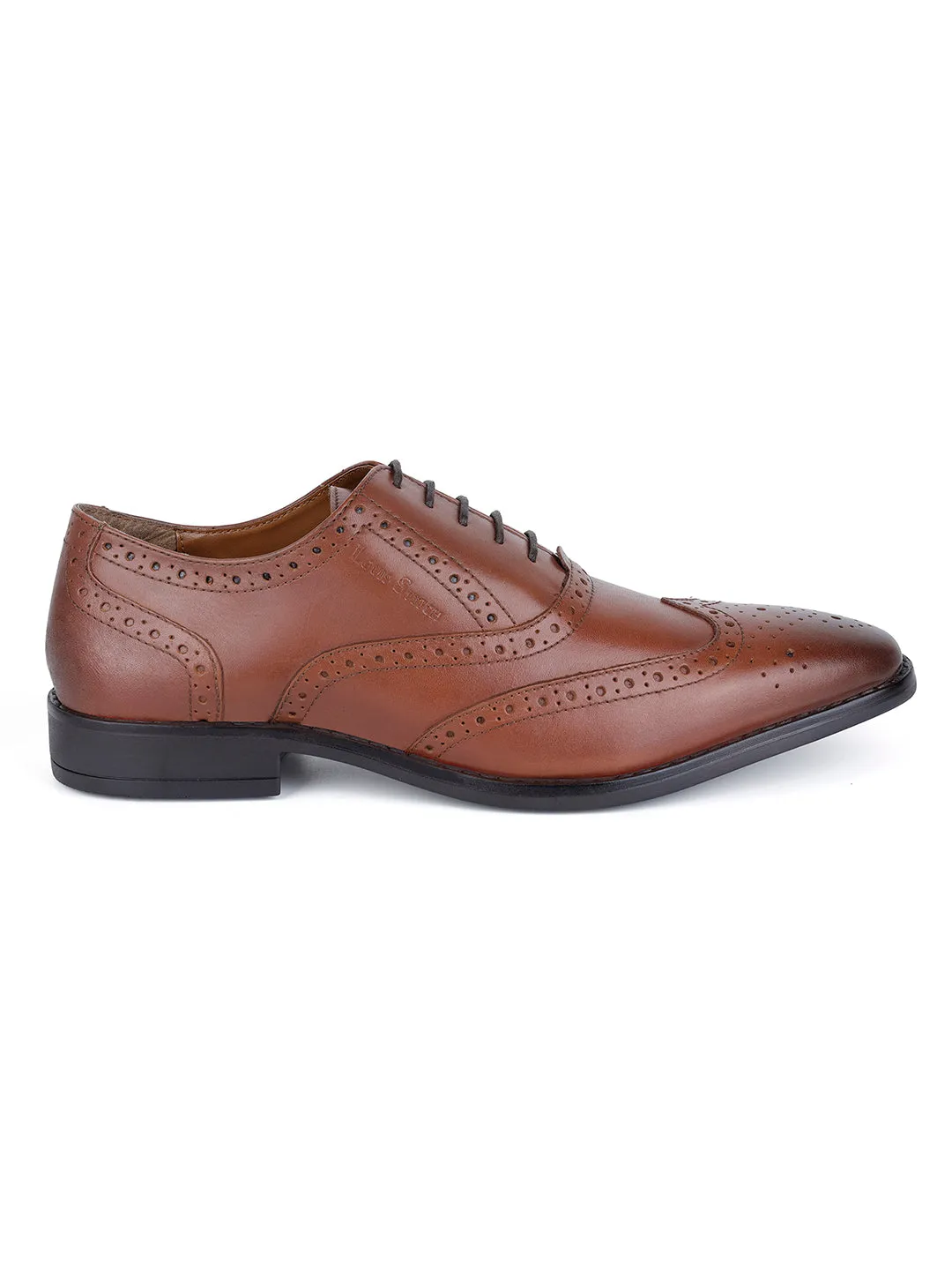 Tan Egyptian Crust Leather Wingtip Brogue Shoes