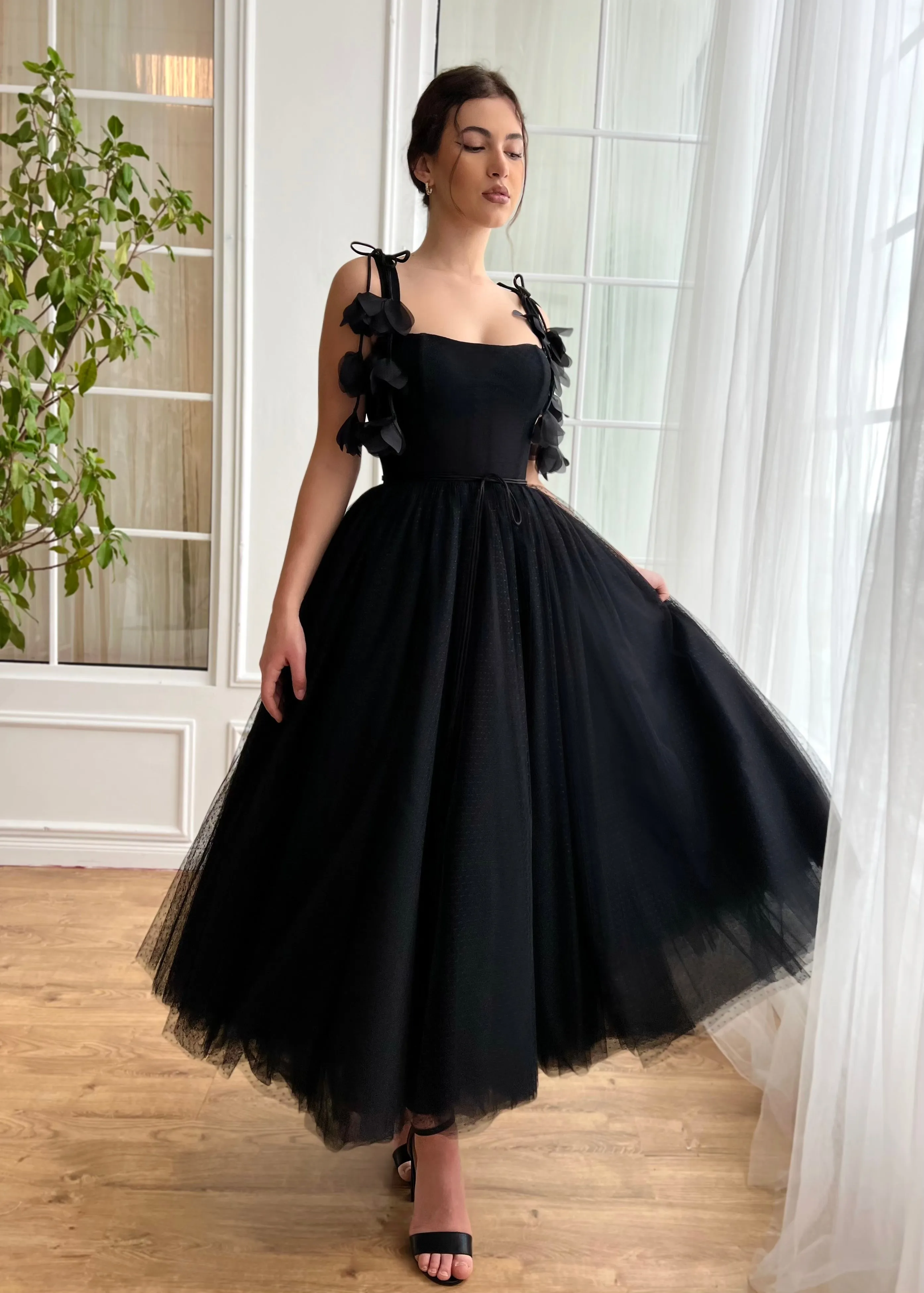 Timeless Noir Tulle Dress
