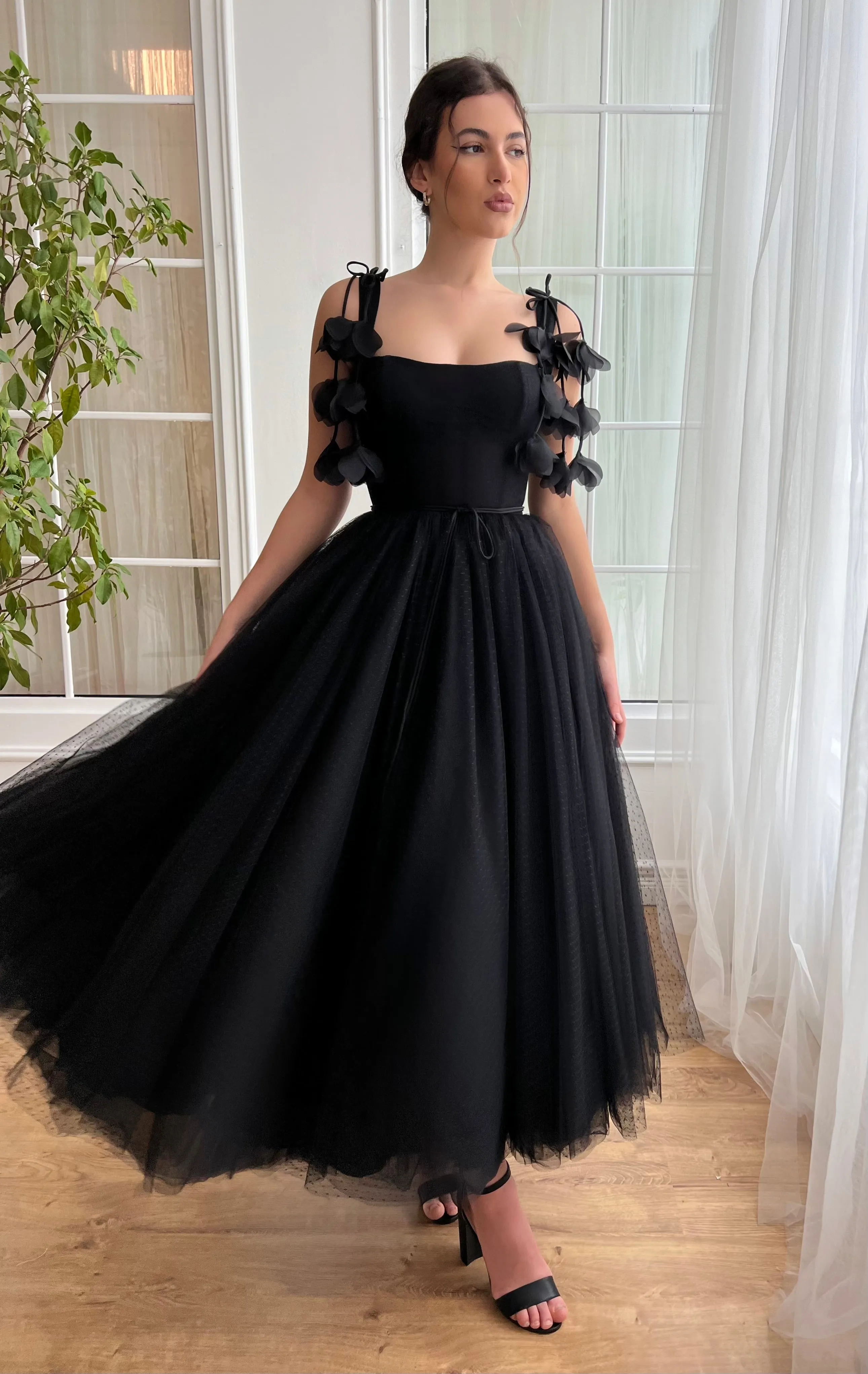 Timeless Noir Tulle Dress