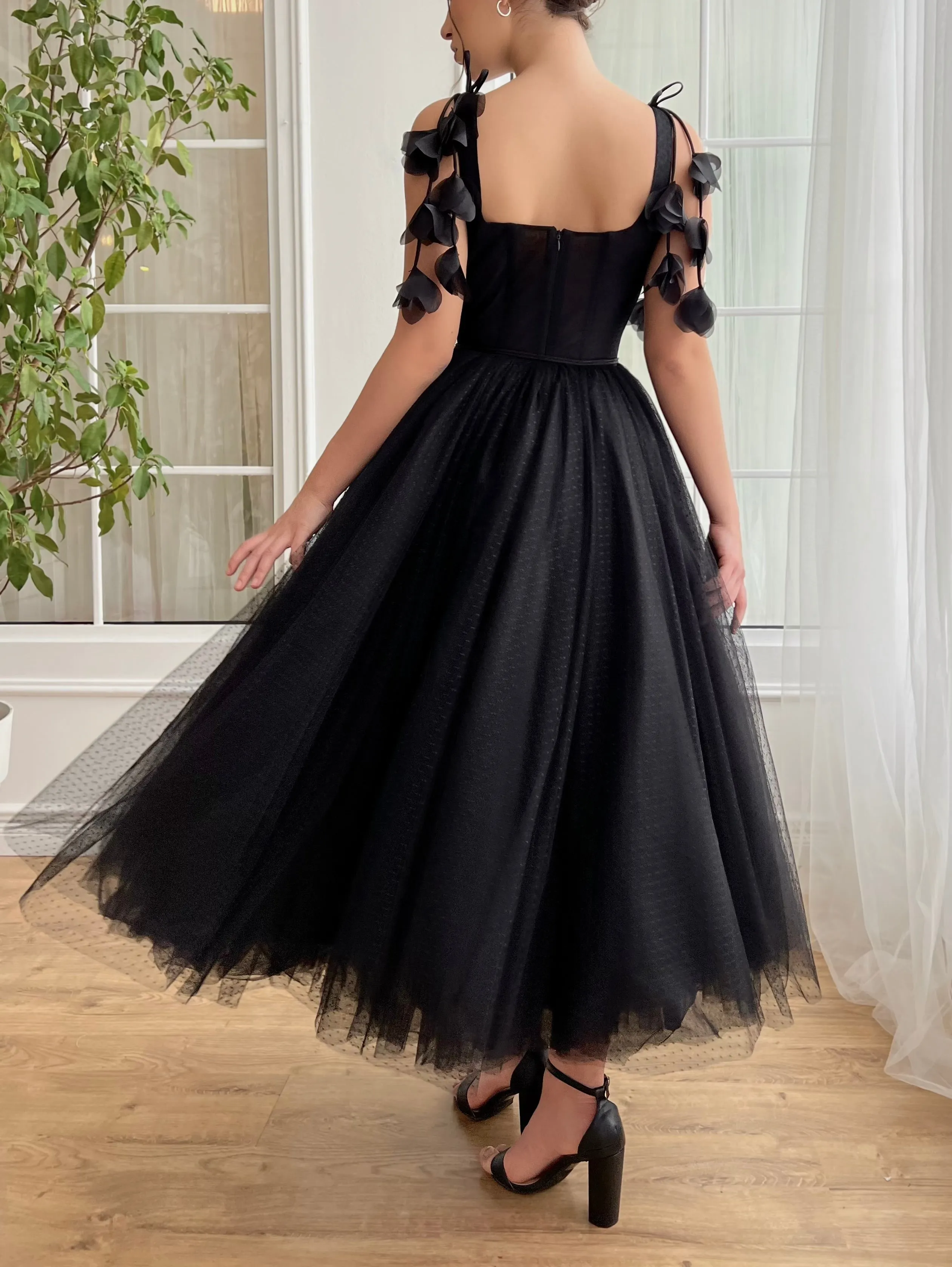 Timeless Noir Tulle Dress