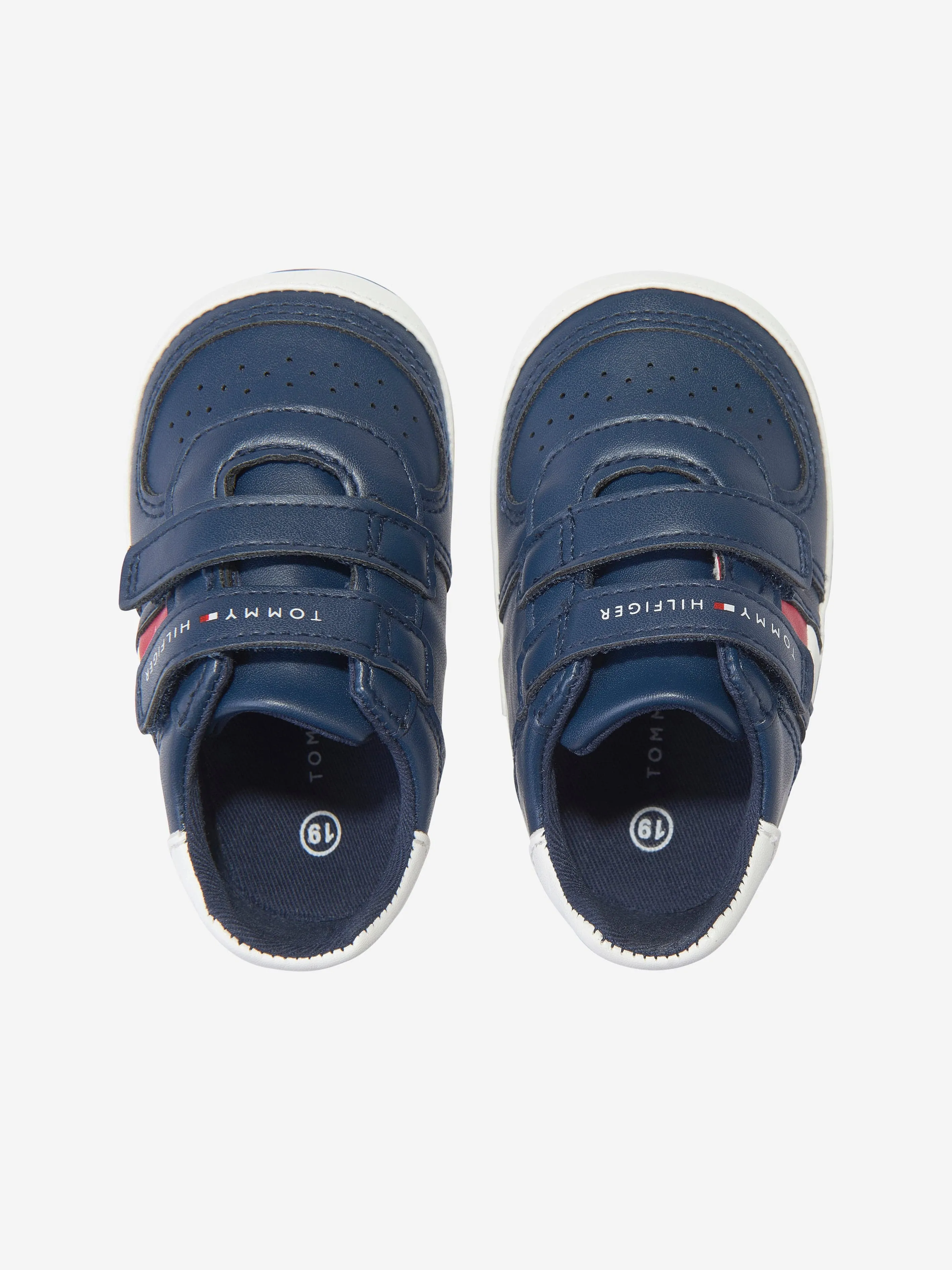 Tommy Hilfiger Baby Boys Flag Low Cut Velcro Trainers in Navy