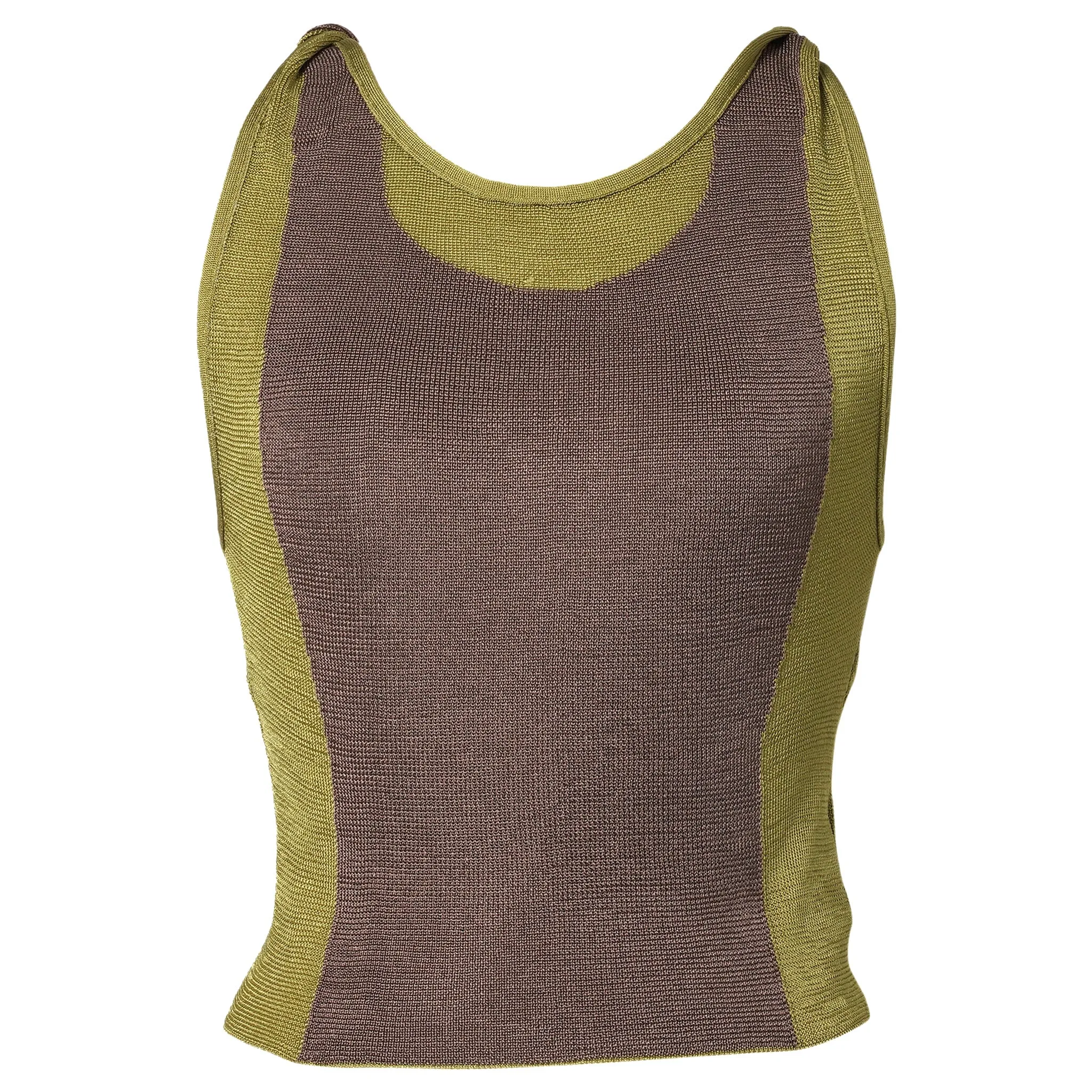 TWO-TONE TWISTED TOP / AVACADO