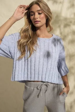 Wendy Two-Tone Sweater -Blue
