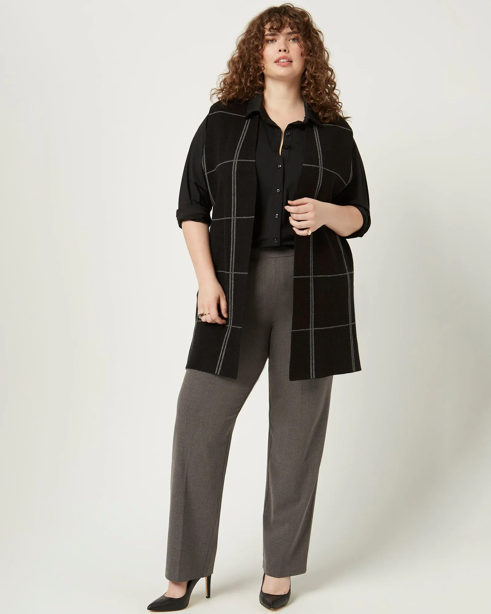Xanthe Pull-On Work Pant | Charcoal Grey