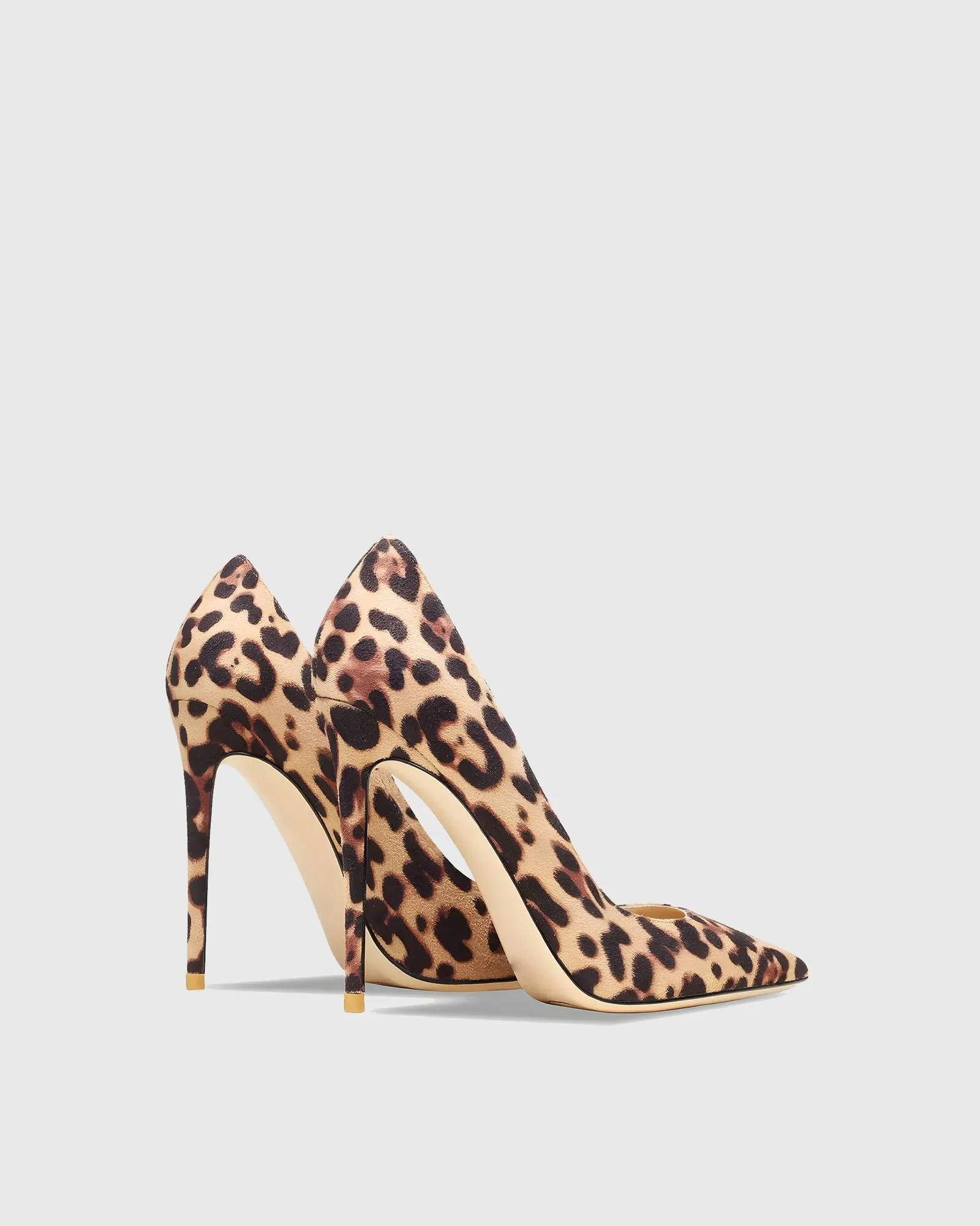 Zarina Leopard Print Velvet Pumps