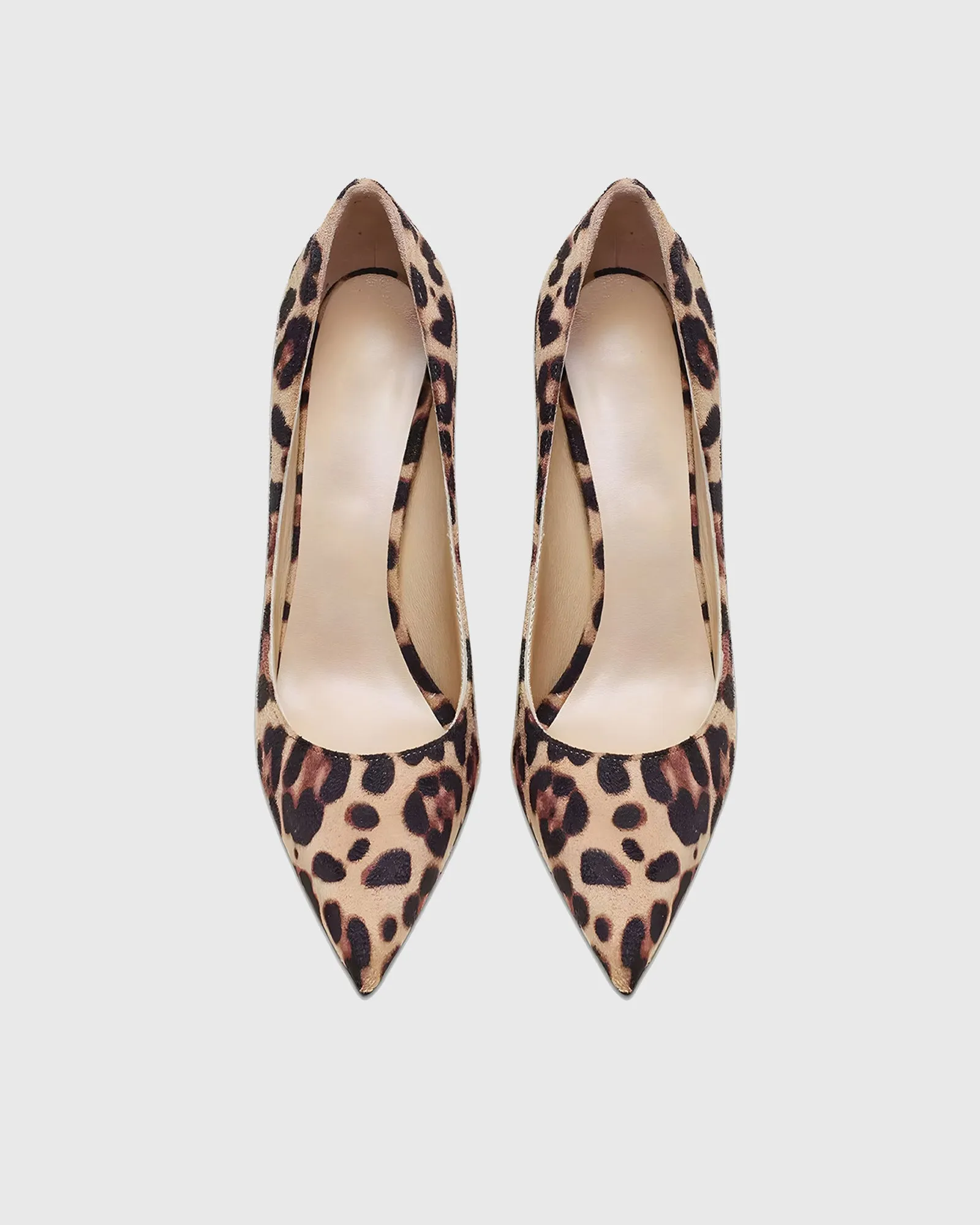 Zarina Leopard Print Velvet Pumps